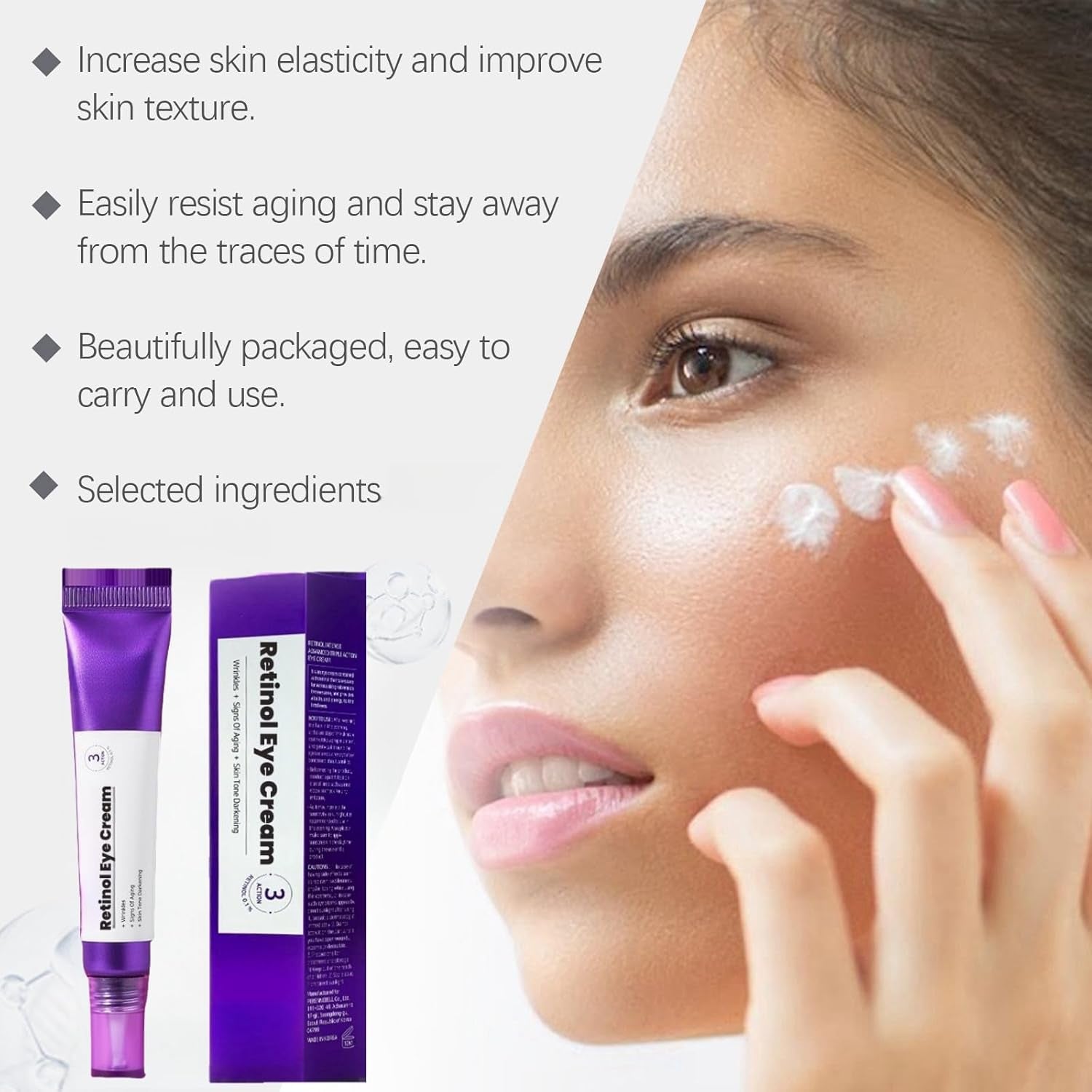 Retinol Intense Reactivating Eye Cream,Retinol Eye Cream,Anti Aging Eye Cream,Under Eye Cream,Eye Cream for Dark Circles and Puffy Eyes,Eye Bags Remover,Eye Cream anti Aging,Anti Wrinkle Eye Cream