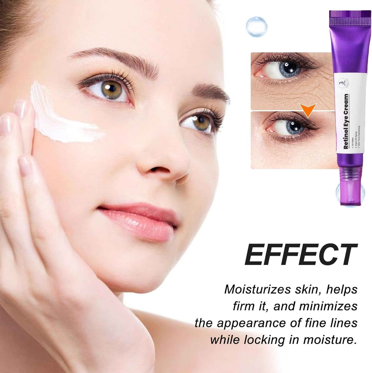 Retinol Intense Reactivating Eye Cream,Retinol Eye Cream,Anti Aging Eye Cream,Under Eye Cream,Eye Cream for Dark Circles and Puffy Eyes,Eye Bags Remover,Eye Cream anti Aging,Anti Wrinkle Eye Cream