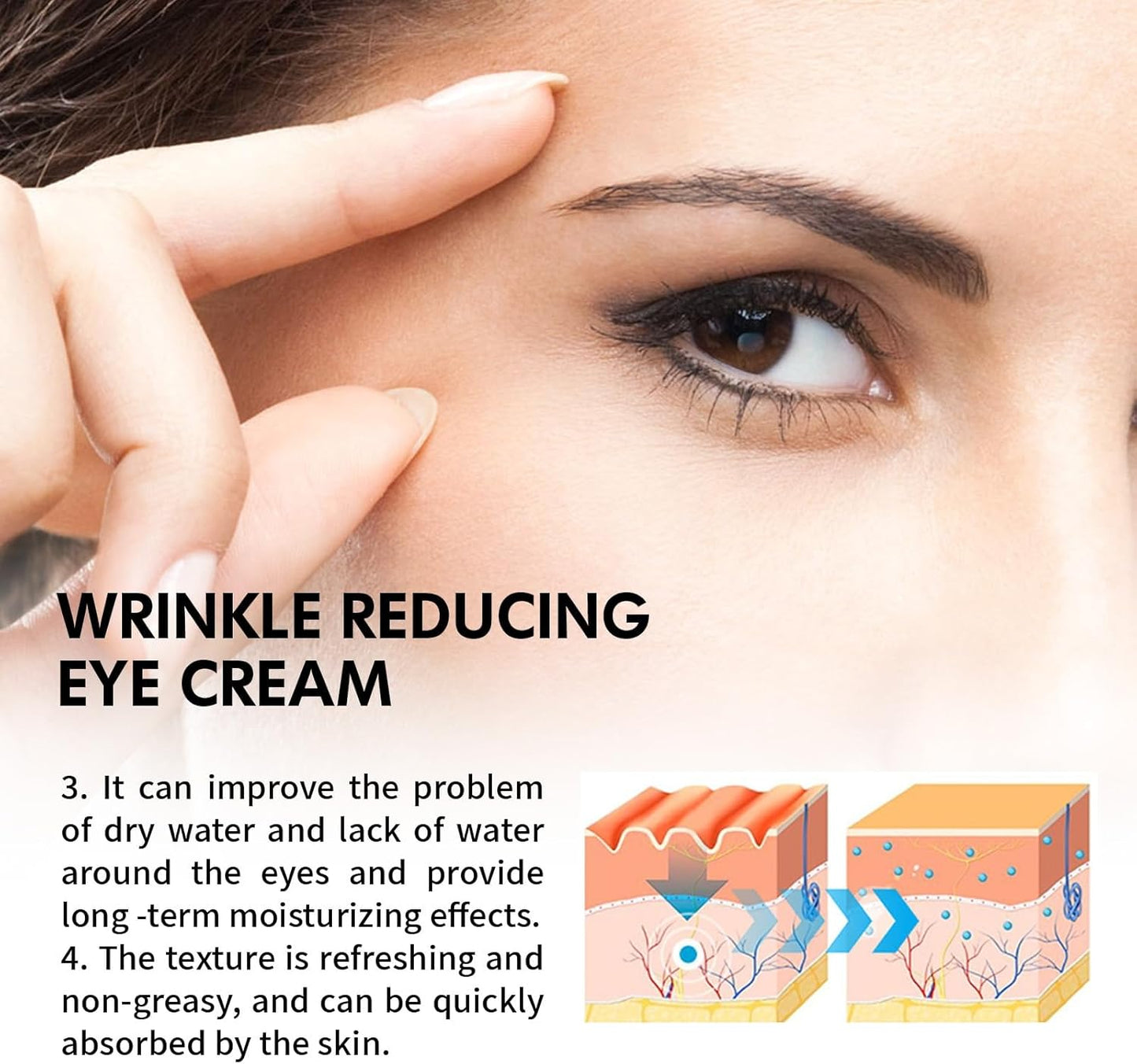 Retinol Intense Reactivating Eye Cream,Retinol Eye Cream,Anti Aging Eye Cream,Under Eye Cream,Eye Cream for Dark Circles and Puffy Eyes,Eye Bags Remover,Eye Cream anti Aging,Anti Wrinkle Eye Cream